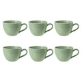 Porcelāna kafijas tases Seltmann Weiden Beat Color Glaze 0.26L, 6 gab., zaļas