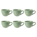 Porcelāna kafijas tases Seltmann Weiden Beat Color Glaze 0.26L, 6 gab., zaļas