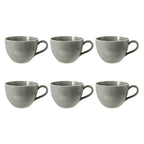 Porcelāna kafijas tases Seltmann Weiden Beat Color Glaze 350ml, 6 gab., pērļu pelēkas