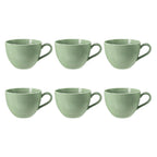 Porcelāna kafijas tases Seltmann Weiden Beat Color Glaze 350ml, 6 gab., zaļas