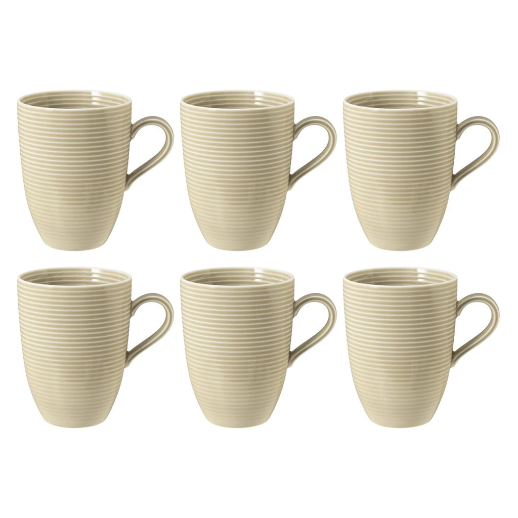 Porcelāna krūzes Seltmann Weiden Beat Color Glaze 350ml, 6 gab., smilškrāsas