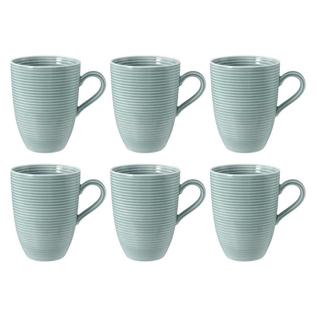 Porcelāna krūzes Seltmann Weiden Beat Color Glaze 350ml, 6 gab., zilas