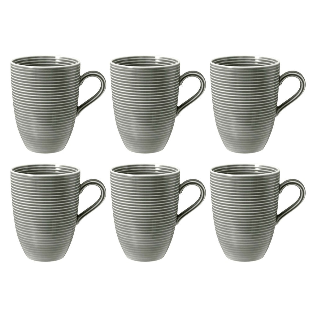 Porcelāna krūzes Seltmann Weiden Beat Color Glaze 350ml, 6 gab., pelēkas