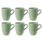 Porcelāna krūzes Seltmann Weiden Beat Color Glaze 350ml, 6 gab., zaļas