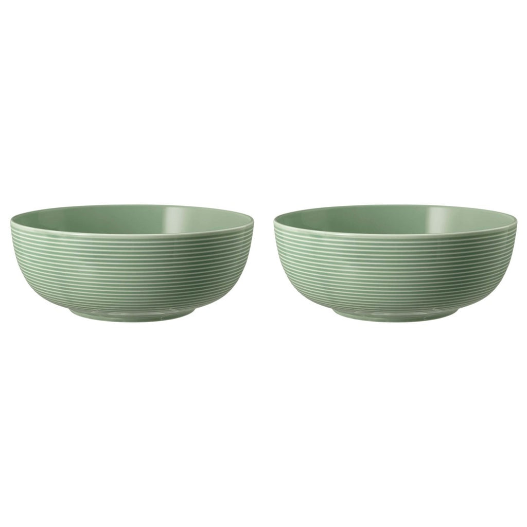 Seltmann Weiden Beat Color Glaze porcelāna bļodas 20,4 cm, 2 gab., salvijas zaļa