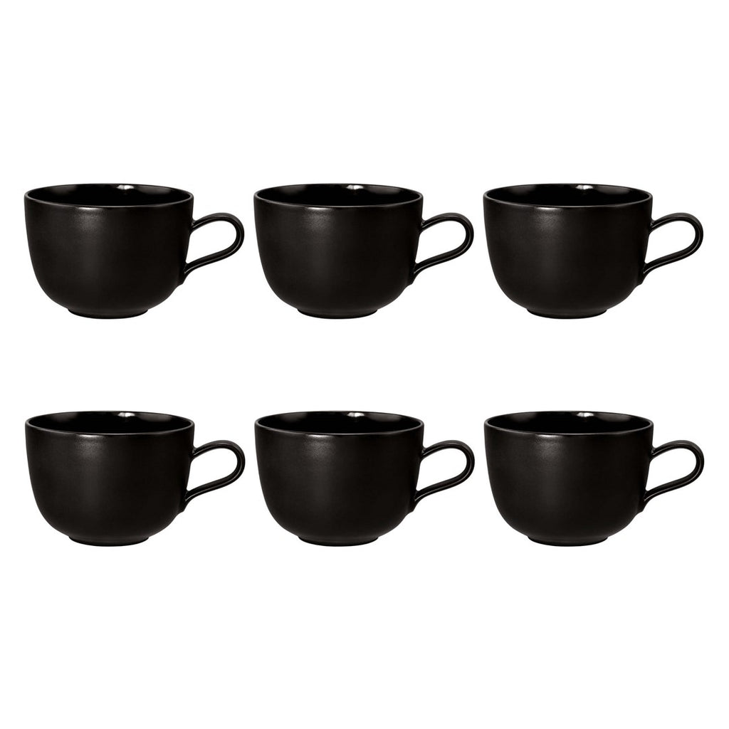 Seltmann Weiden Liberty porcelāna kafijas tases Velvet Black 380 ml melnas, 6gab.