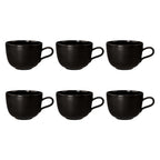 Seltmann Weiden Liberty porcelāna kafijas tases Velvet Black 380 ml melnas, 6gab.