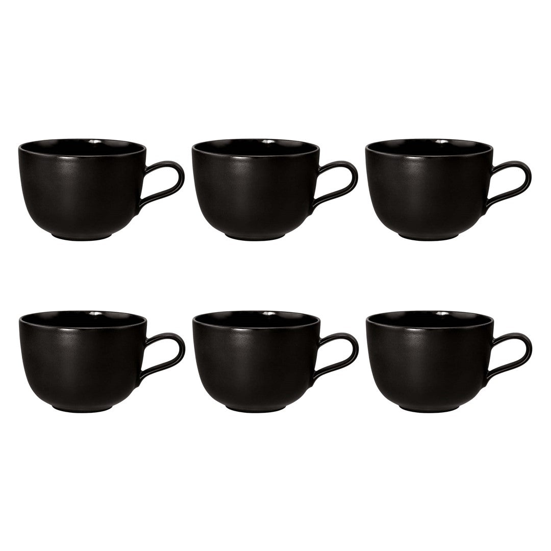 Seltmann Weiden Liberty porcelāna kafijas tases Velvet Black 380 ml melnas, 6gab.