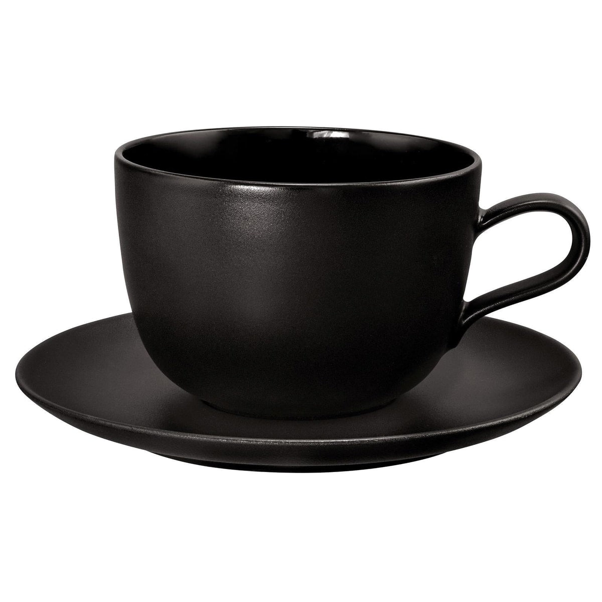 Seltmann Weiden Liberty porcelāna kafijas tases Velvet Black 380 ml melnas, 6gab.