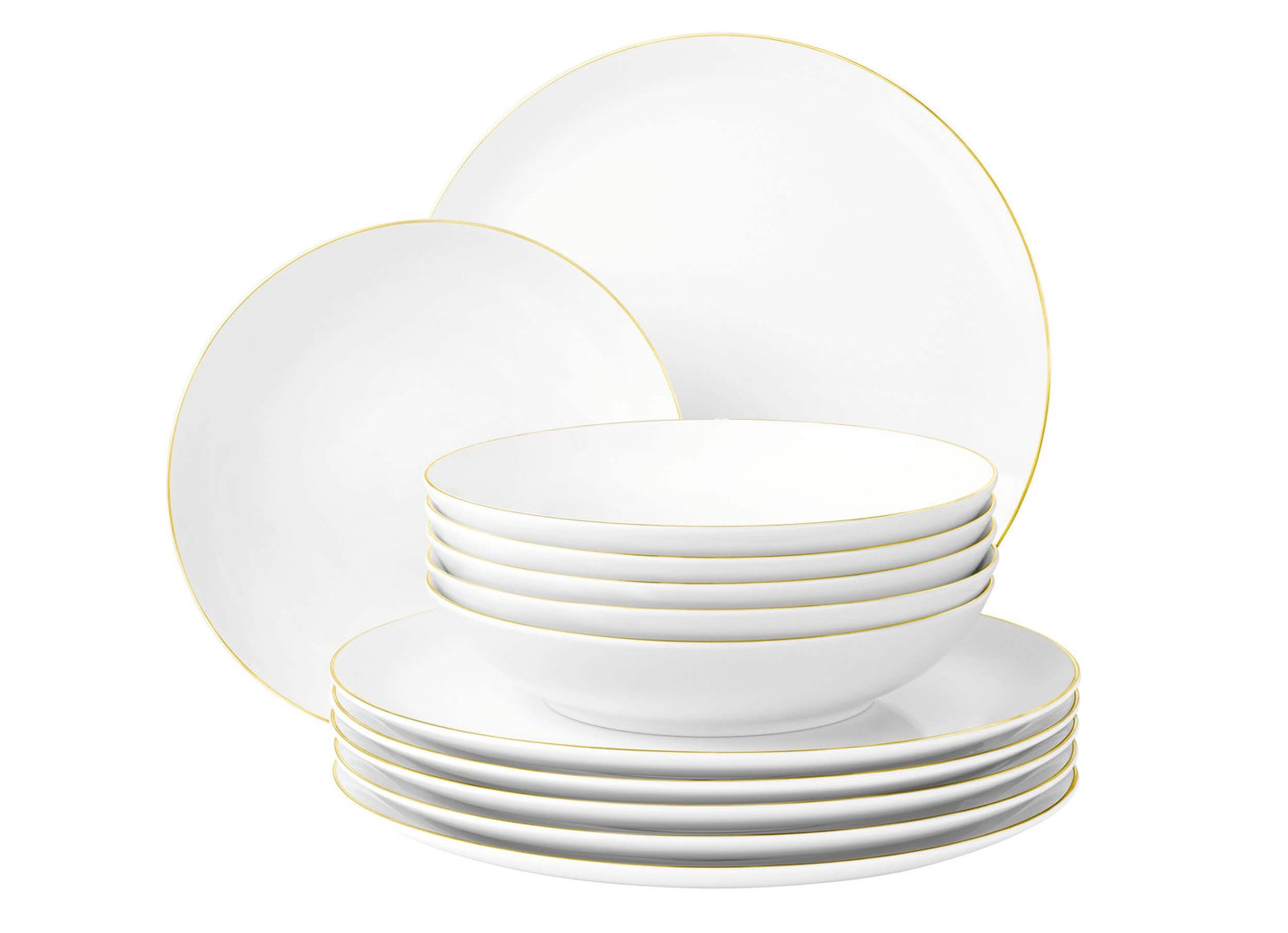 Porcelāna pusdienu servīze Seltmann Weiden Liberty Golden Line, 6 pers. 12pr.