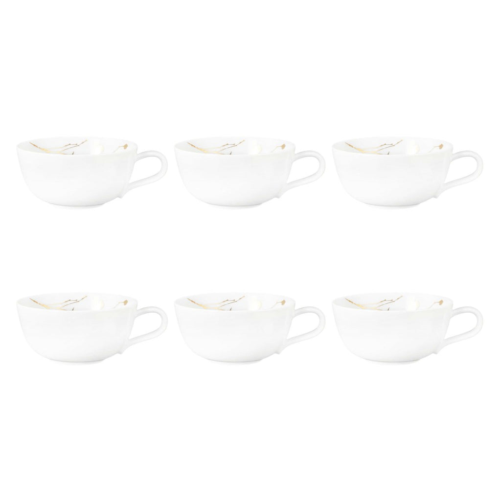 Porcelāna tējas tases Seltmann Weiden Liberty Golden Rose Hip 0.28L, 6 gab.