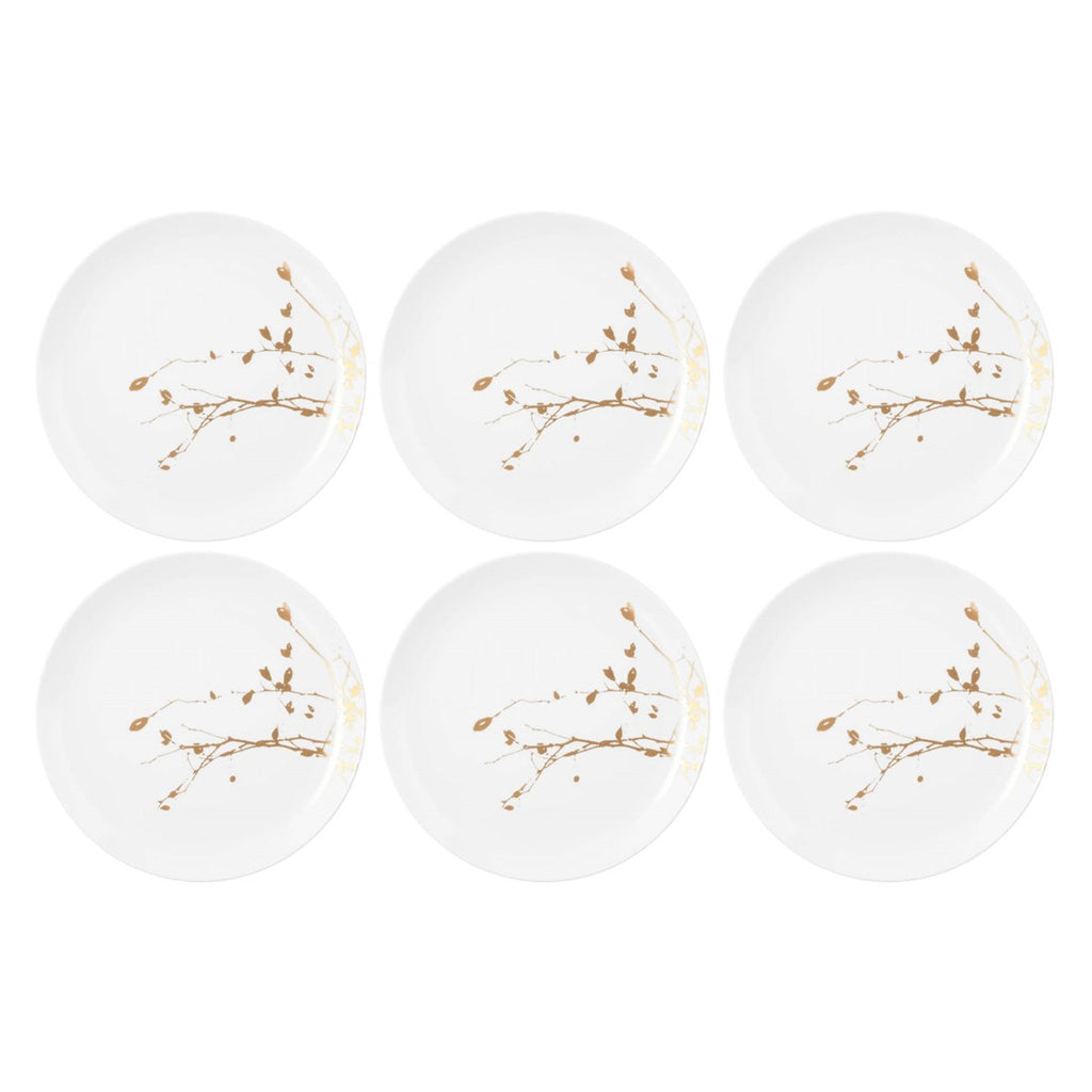 Porcelāna šķīvji Seltmann Weiden Liberty Golden Rose Hip 27.5cm, 6gab.