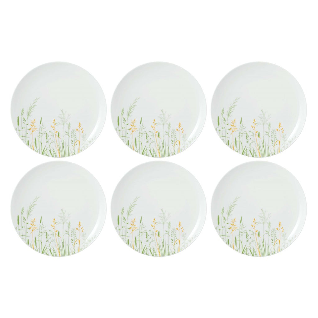Porcelāna šķīvis Seltmann Weiden Liberty Meadow Grasses Green 22.5cm, 6gab.