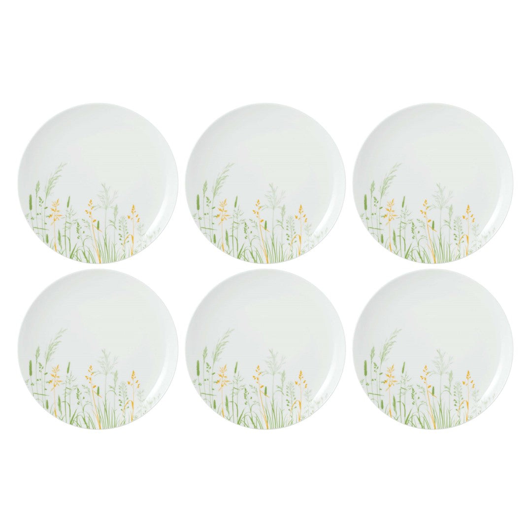 Porcelāna šķīvis Seltmann Weiden Liberty Meadow Grasses Green 22.5cm, 6gab.