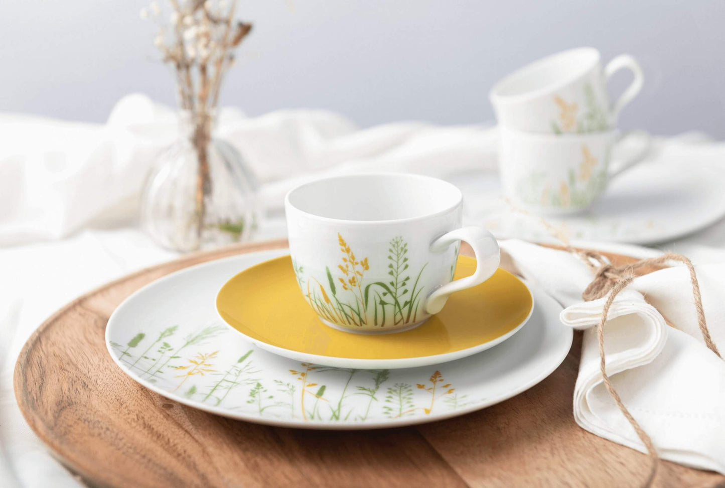 Kafijas servīze Seltmann Weiden Meadow Grasses 6 personām Curry dzeltena