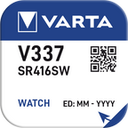 Pulksteņu baterija VARTA V337 Silver 1.55V, 1 gab.