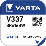 Pulksteņu baterija VARTA V337 Silver 1.55V, 1 gab.