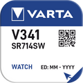 Pulksteņu baterija VARTA Silver V341 1.55V, 1gab.