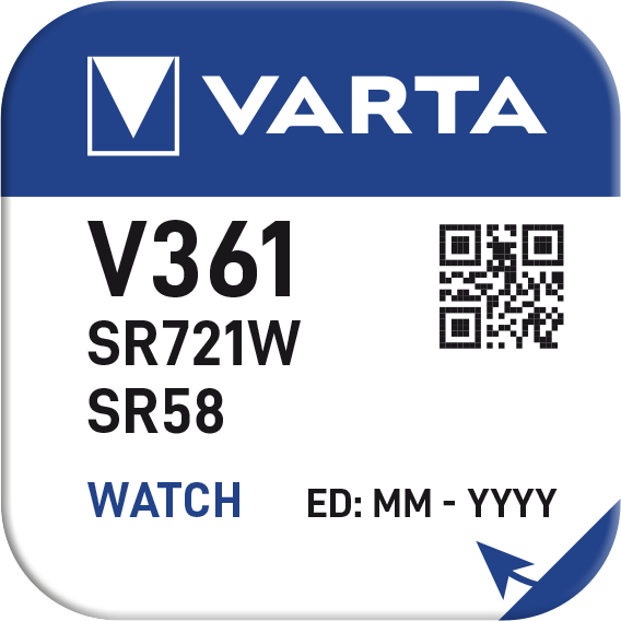 Pulksteņu baterija VARTA Silver V361, 1.55V 1gb.