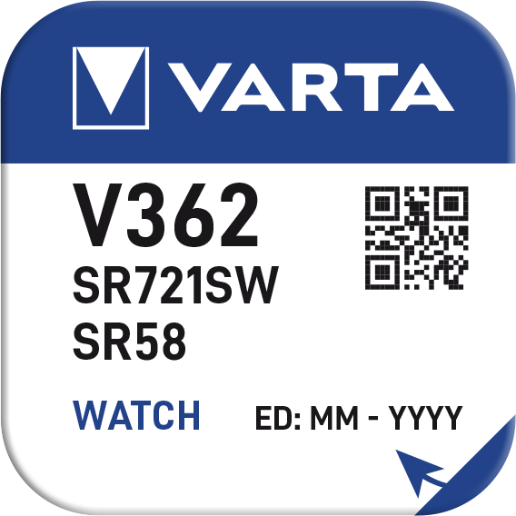 Pulksteņu baterija VARTA V362 Silver 1.55V/21mAh, 1gab.