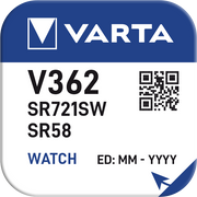 Pulksteņu baterija VARTA V362 Silver 1.55V/21mAh, 1gab.