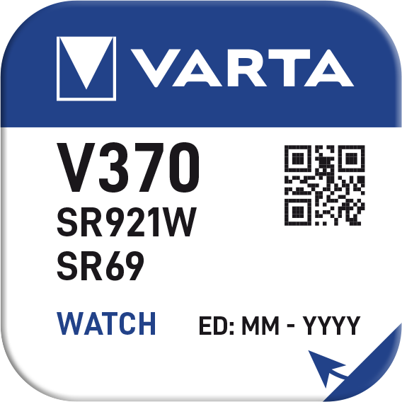 Pulksteņu baterija VARTA V370 Silver, 1.55V, 1gb.