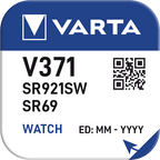 Pulksteņu baterija VARTA V371 Silver, 1.55V, 1gab.