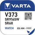 Pulksteņu baterija VARTA V373 Silver 1.55V/23mAh, 1gab.