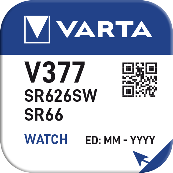 Pulksteņu baterija VARTA V377 1.55V Silver 1gb.
