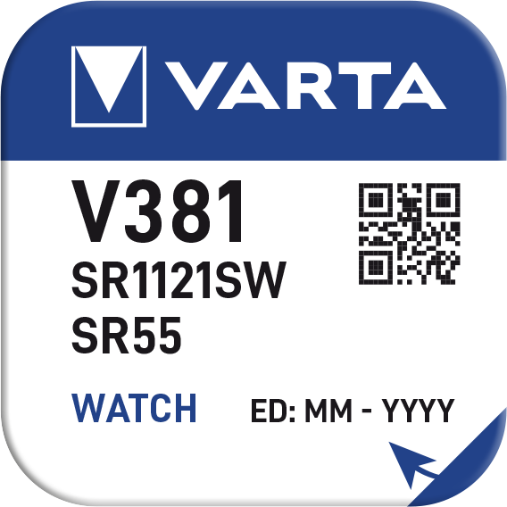 Pulksteņu baterija VARTA V381 1.55V Silver 1gb.