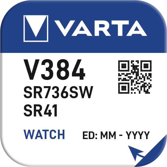 Pulksteņu baterija VARTA V384 1.55V Silver 1gb.