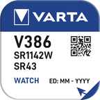 Pulksteņu baterija VARTA V386 Silver 1.55V, 1gab.