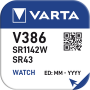 Pulksteņu baterija VARTA V386 Silver 1.55V, 1gab.
