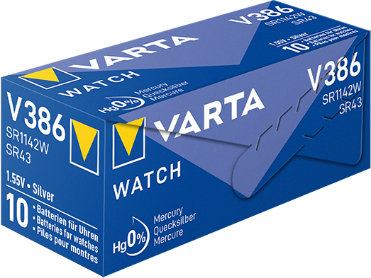 Pulksteņu baterija VARTA V386 Silver 1.55V, 1gab.