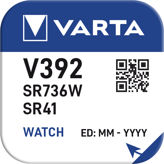 Pulksteņu baterija VARTA V392 Silver 1.55V, 1 gab.