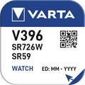 Pulksteņu baterija VARTA V396 Silver 1.55V, 1gab.