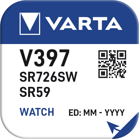 Pulksteņu baterija VARTA Silver V397 1.55V, 1gb.