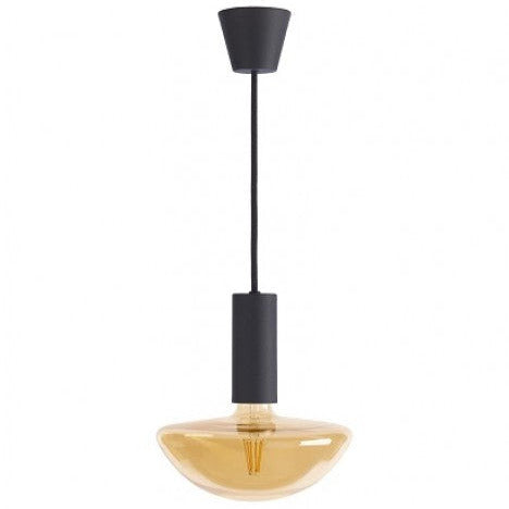 LED griestu lampa Sylvania Pendant Black 1650mm + Sylcone retro GX200 4.5W
