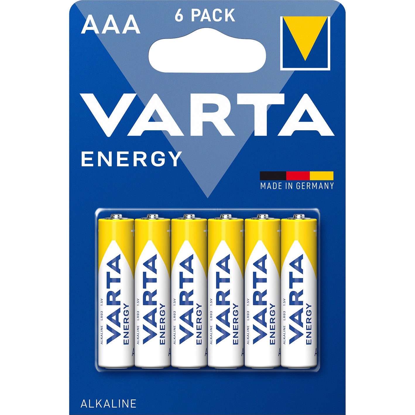 Baterijas VARTA ENERGY Alkaline AAA, LR03, 6 gab.