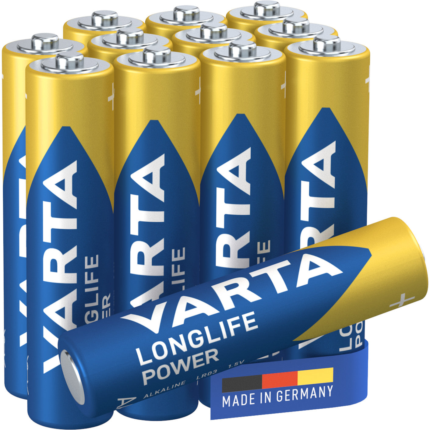 Baterijas VARTA LONGLIFE Power Alkaline AAA, 1.5V, 12gab.