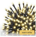 Virtene Zimassvētku 100LED bez barošanas bloka 1.2W WW IP44 10m kabelis melns EMOS D1AW03