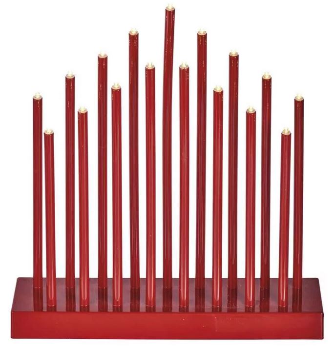 Svečturis Ziemassvētku 17LED 1.2W 17 Sarkanas sveces WW IP20(3xAA) EMOS DCAW03