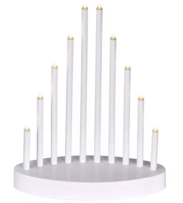 Svečturis Ziemassvētku balts 10LED 0.6W IP20 +Taimeris 20x24.5cm(3xAA) EMOS DCAW01