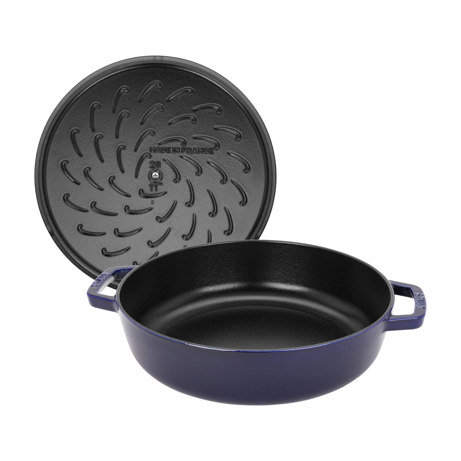 Čuguna dziļā panna 28cm STAUB Braisers Chistera Saute ar vāku