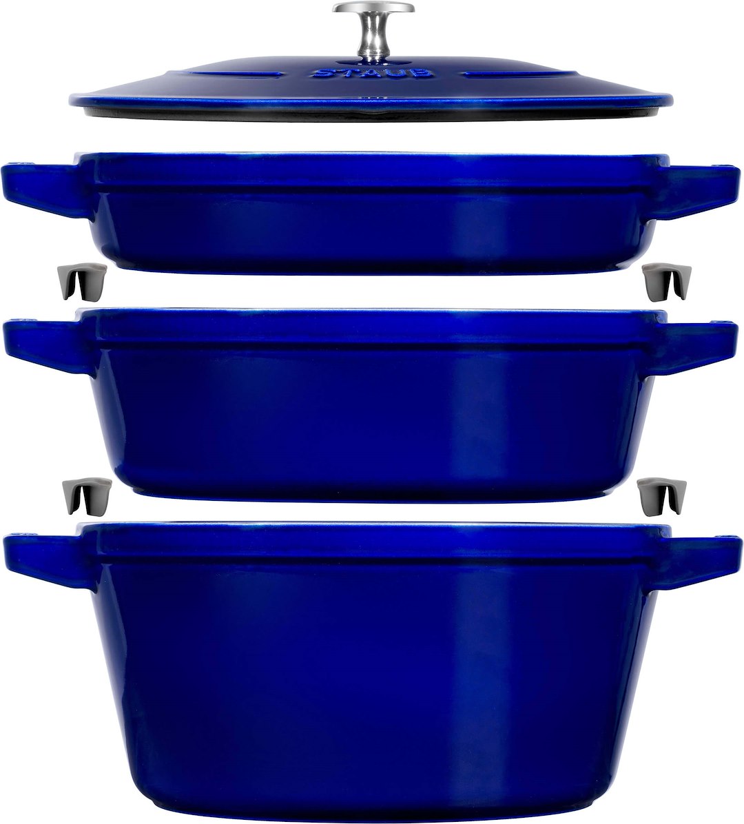 Čuguna katla, dziļās pannas un pannas komplekts Staub Stackable 24cm