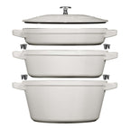 Čuguna katla, dziļās pannas un pannas komplekts Staub Stackable 24cm