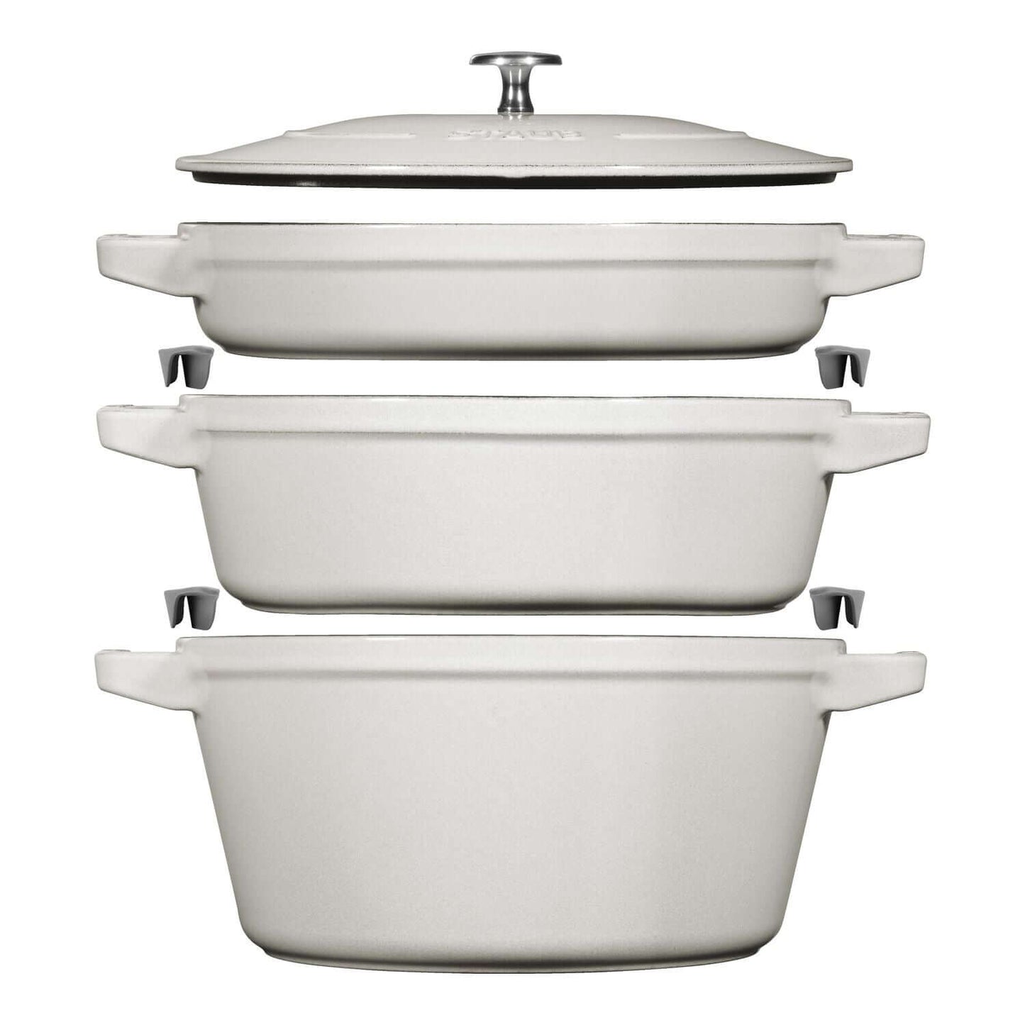 Čuguna katla, dziļās pannas un pannas komplekts Staub Stackable 24cm
