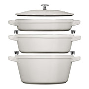 Čuguna katla, dziļās pannas un pannas komplekts Staub Stackable 24cm