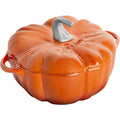 Čuguna katls ar vāku 24cm STAUB LA COCOTTE Ķirbis 3.45L, emaljēts, ķirbja formas dizains.