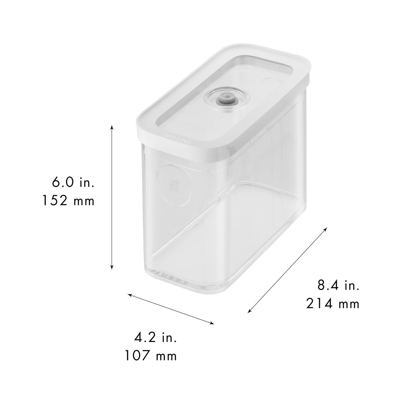 Vakuuma konteiners 21cm ZWILLING FRESH & SAVE Cube Box 2M 1.8L